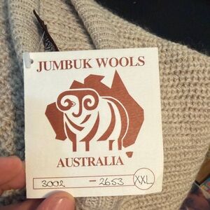 Jumbuk Wools Beige Sweater XXL unisex Brand new